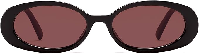 VANLINKER Polarized Retro Oval Sunglasses for Women and Men Small 90s Style VL9580