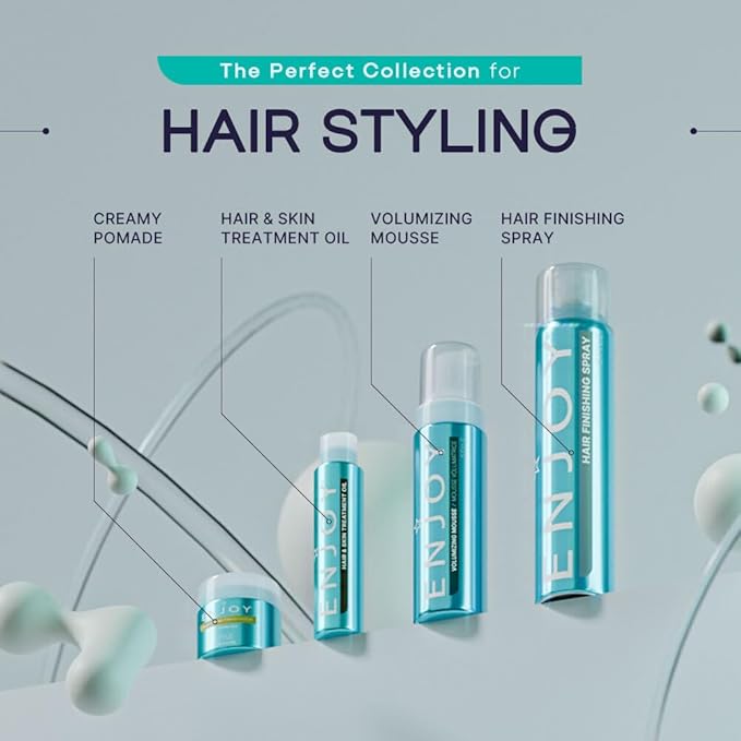 ENJOY Clay, Non-Greasy Paste, Flexible Texture and Hold, Color Safe, Anti Frizz Hair Products, Hair Styling Cream, Hair Styling Products - 2.1 Oz
