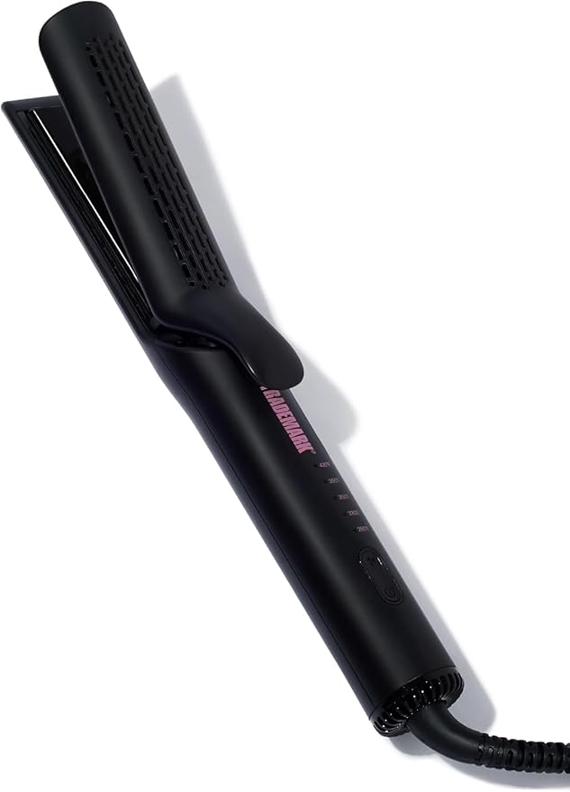 Airflow Styling Flat Iron, 2 in 1 Hair Straightener & Curler, Ceramic Plates, Tourmaline Coating, 360 Degree Air Vents, Sunny Styler - Black