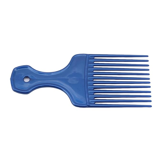 1Pc Blue Salon-Style Hair Pick and Barber Comb - Pick Comb for Curly Hair and Parting Care for Thick Quality Barber Supplies, Styling Tools and Appliances
