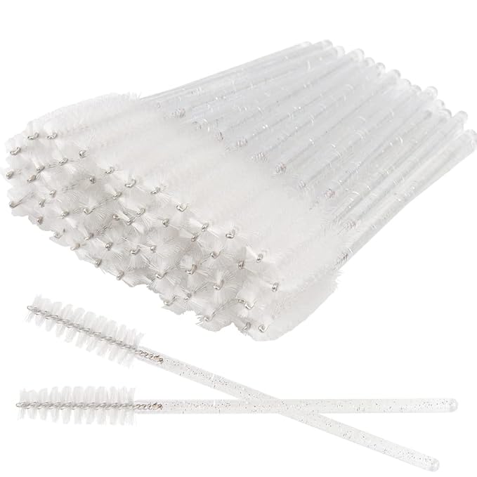 300 PCS Eyelash Extension Supplies Kit Disposable Micro Swab Brush Eyebrow Spoolies Lip Stick Brush Mascara Wand Applicator Makeup Brush Tool (White Black Gold Sets)