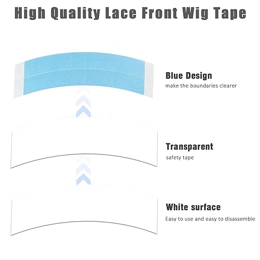 40pcs Wig Tape for Lace Wigs Double Sided Waterproof Wigs Adhesive, Tape Strips for Lace Front Wig Toupee, Hairpiece Hair Tape for Hair Extension