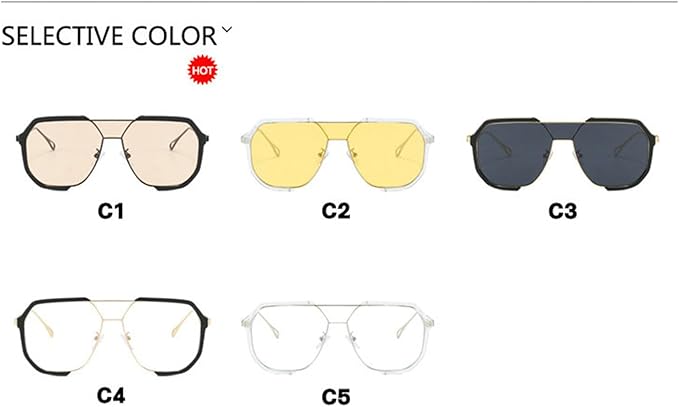 willochra Fashion Oversized Square Women Sunglasses Vintage Punk Men Outdoor Eyewear Shades UV400