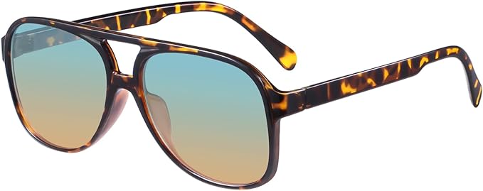 YDAOWKN Retro Aviator Sunglasses for Women Mens Large Frame Classic Vintage 70s Sun Glasses Aviators