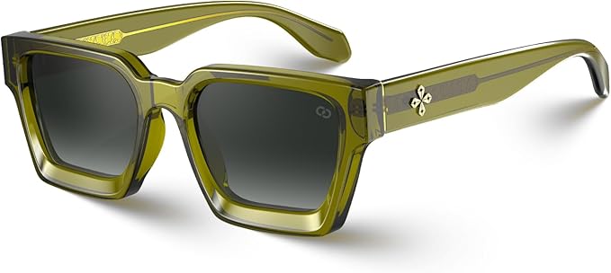 VISOONE Fashion 100% UV400 Protection Rectangle TR90 Y2K Sunglasses Accessories for Women Men RIVER