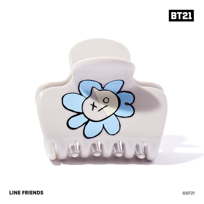 Kitsch Women's BT21 Recycled Plastic Puffy Medium Hair Clips, Medium Claw Clips for Thin Hair, Claw Hair Clips for Short Hair for Women