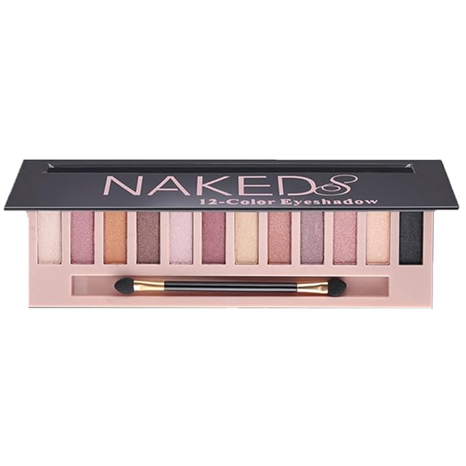 BestLand 12 Colors Black Silver Eye Makeup Eyeshadow Palette Natural Nude Matte Shimmer Glitter Pigment Eye Shadow Pallete Set Waterproof Smokey Rainbow Neon Colorful Eyeshadow Palette (Color D)