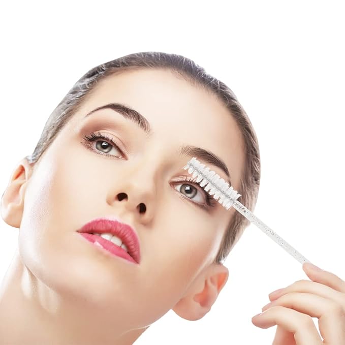 300 PCS Eyelash Extension Supplies Kit Disposable Micro Swab Brush Eyebrow Spoolies Lip Stick Brush Mascara Wand Applicator Makeup Brush Tool (White Black Gold Sets)