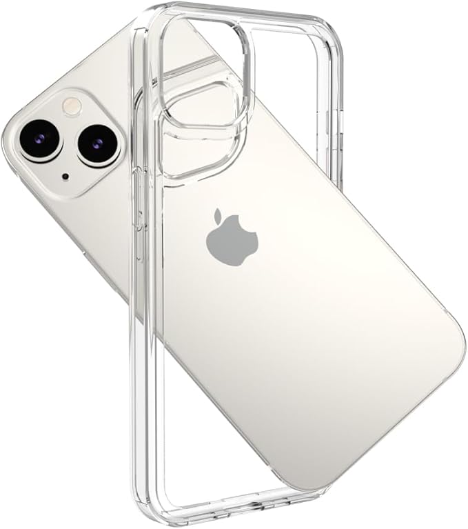 for iPhone 14/13 Clear Frame No-Back Case, Thin Ultra-Light Anti-Yellowing Transparent Protection Heat Dissipation Phone Cover Case 6.1"
