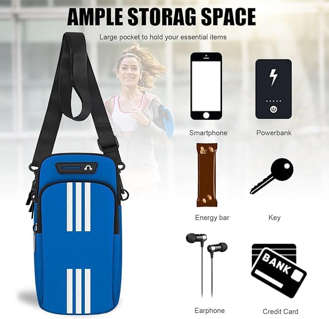 2 Pack Phone Holder for Running Armband Cell Phone Holder,Small Purses for Women Crossbody Bags Kids Men,iPhone 11 12 13 14 15 16 Pro Max Xs 16e Xr X Plus Galaxy Ultra,Workout Sports Arm Band