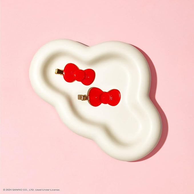 Hello Kitty x Kitsch Creaseless Hair Styling Pins - No Crease Clips for Makeup & Hairstyling | Pin Curl Hair Pins, 2pc Set