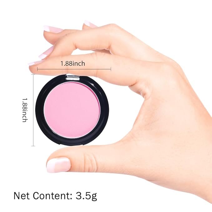 Monochrome Matte Eye Shadow Palette,Peach Pink Neutral Nude Matte Pressed Powder Single Eyeshadow,Highly Pigmented Natural Long Lasting Naturing-Looking Eyeshadow,Talc,Paraben Vegan & Cruelty Free