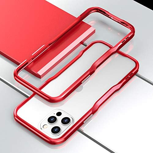 HENGHUI Aluminum Bumpers Compatible with iPhone 12 Mini 5.4-INCH Bumper Case Metal Frame Bumper Cover Shock Absorbent Slim Cool Design (iPhone12Mini, Red)
