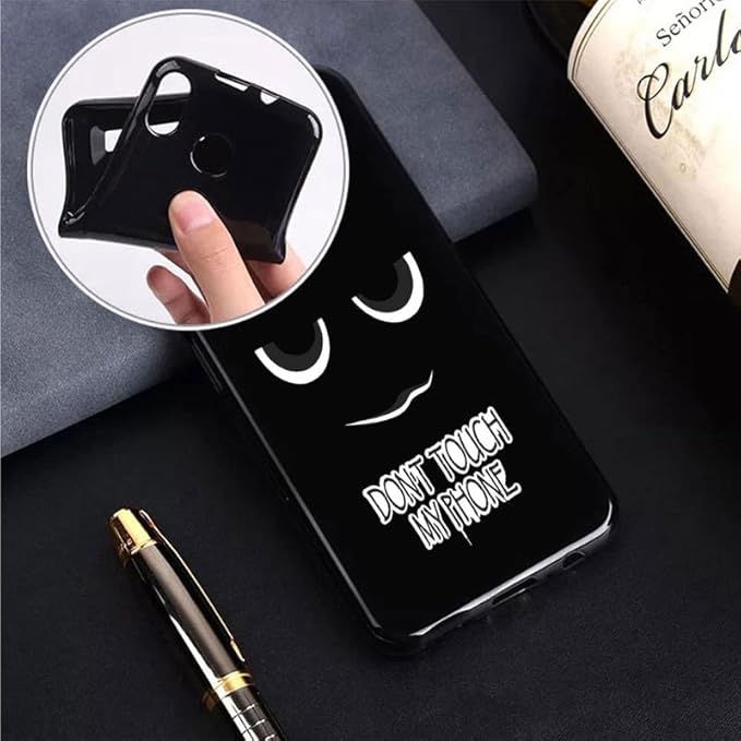 Case for Fossibot F109 5G (6.74"), Black Soft TPU Bumper Phone Case, Slim Shockproof Silicone Military Grade Drop Protective Shell for Fossibot F109 5G - Do not Touch
