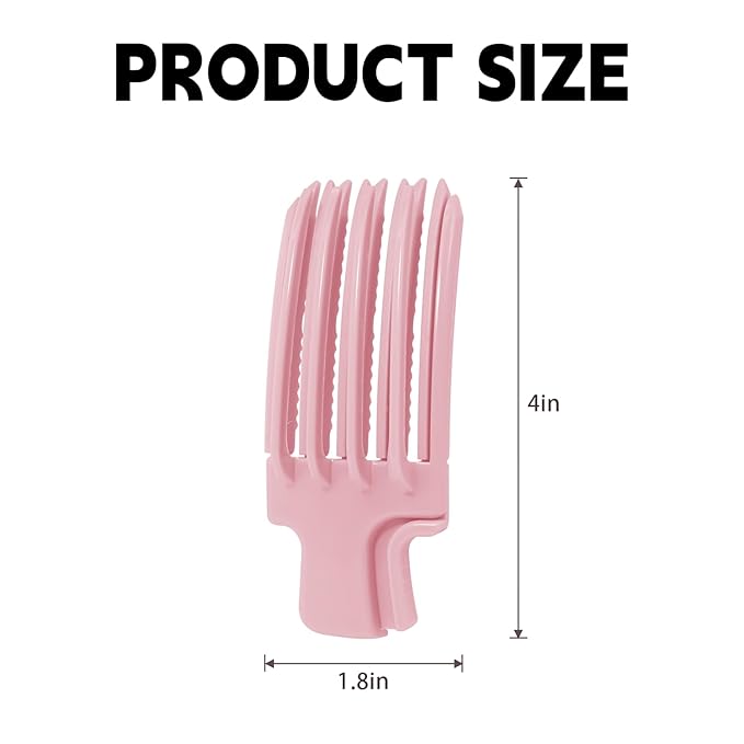 2Pack Hair Volume Clips with Handle ,Volume Hair Clips for Fluffy Bangs, Easy High Crown Volumizing Hair Clips for Women,Root Clips for Curly Hair Volume Tool. (News Black, normal)