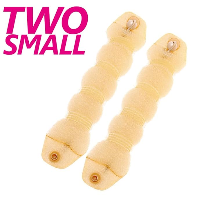 Beauty Small Hair Bun Maker 2 Pieces - Doughnut Chignon Clip Hair Accessory for Kids & Women's Hair Styling (Blonde)
