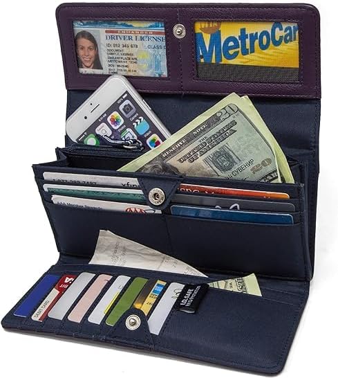 Nautica Money Manager RFID Slim and Small Wallet for Women - Credit Card Holder with Coin Purse and Zipper Wallet, Women's Clutch Organizer