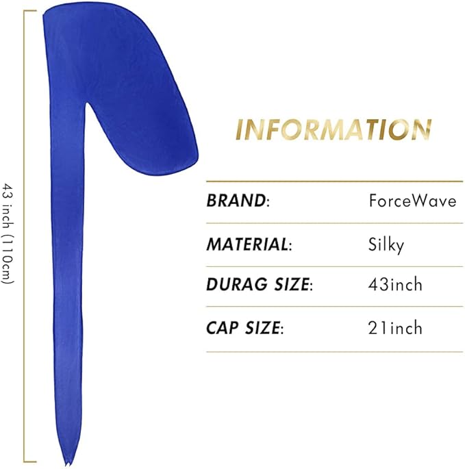 4PCS Silky Durags for Men Women 360 Waves with 1 Wave Cap, Silky Satin Durag Extra Long Tails
