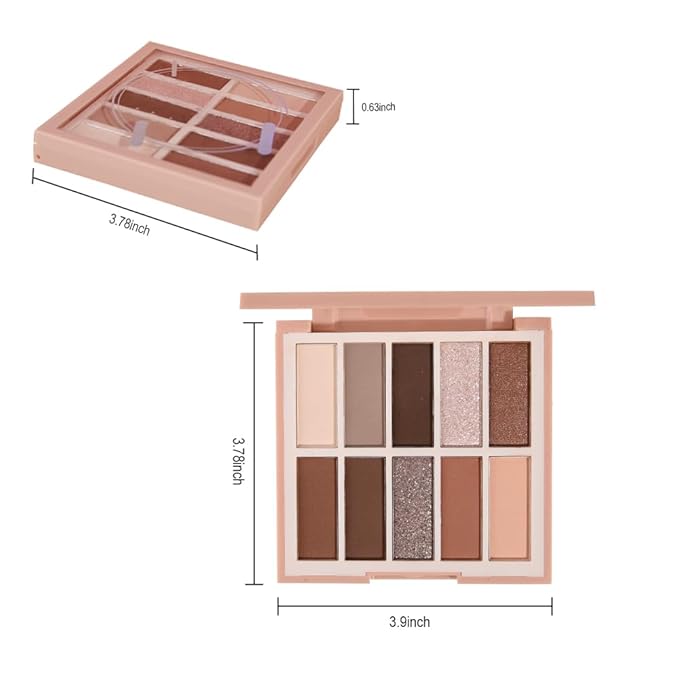 Neutral Nude Eye Shadow Palette,Matte Brown Bronze Naked Cream Eyeshadow Palette,make up pallets for women Highly Pigmented Natural Eyeshadow for Eyes Long Lasting Naturing-Looking,Blendable,Vegan