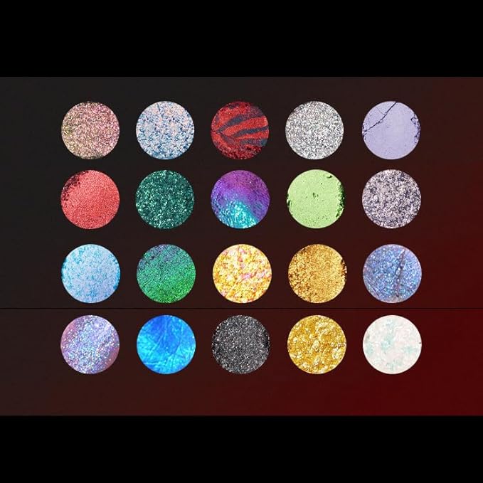 1PC Qianyan 16/24 Colors Eyeshadow Palette, QianYan Eyeshadow Multichrome Shimmer Matte Facial Highlighter Eyeshadow Palette (FuSheng, 16 Colors)