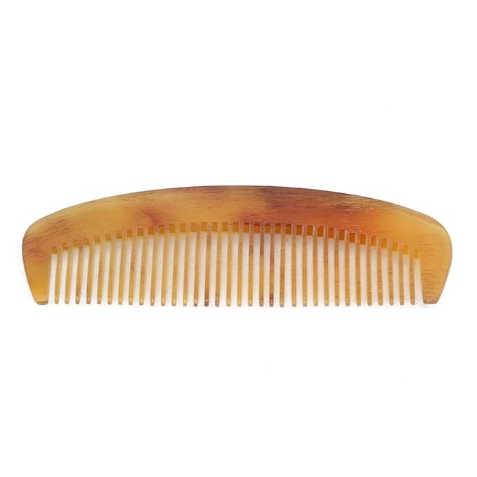 1pc Brown Natural Ox Horn Comb Of Hair No Static Health Care Hairs Brush Hairdressing Comb For Hair Perfect for Gifting,Size2 Styling Tools and Appliances