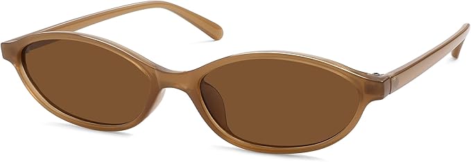 Retro Oval Cat Eye Sunglasses for Women Y2k Trendy Narrow Sunnies Designer Sun Glasses AR82253