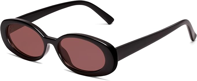 VANLINKER Polarized Retro Oval Sunglasses for Women and Men Small 90s Style VL9580