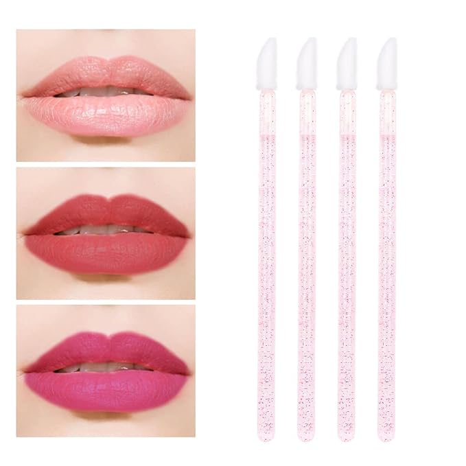 300 PCS Eyelash Extension Supplies Kit Disposable Micro Swab Brush Eyebrow Spoolies Lip Stick Brush Mascara Wand Applicator Makeup Brush Tool (Pink Sets)