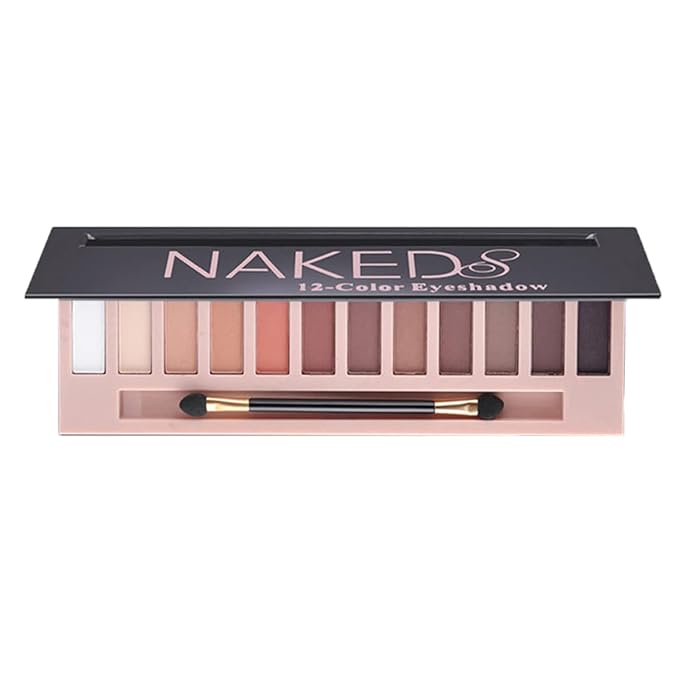BestLand 12 Colors Black Silver Eye Makeup Eyeshadow Palette Natural Nude Matte Shimmer Glitter Pigment Eye Shadow Pallete Set Waterproof Smokey Rainbow Neon Colorful Eyeshadow Palette (Color D)