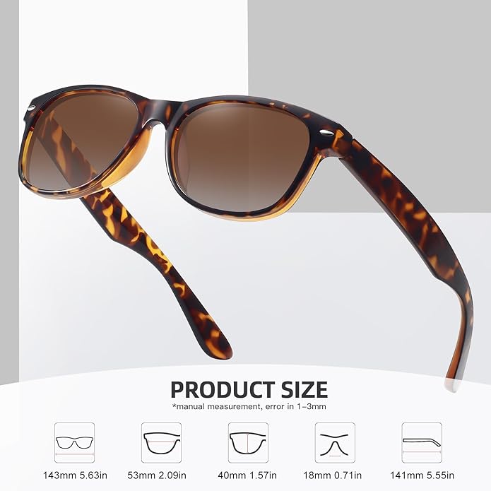 MEETSUN Classic Polarized Sunglasses for Women Men Trendy Retro Sun Glasses for Driving UV Protection (3 Pack)