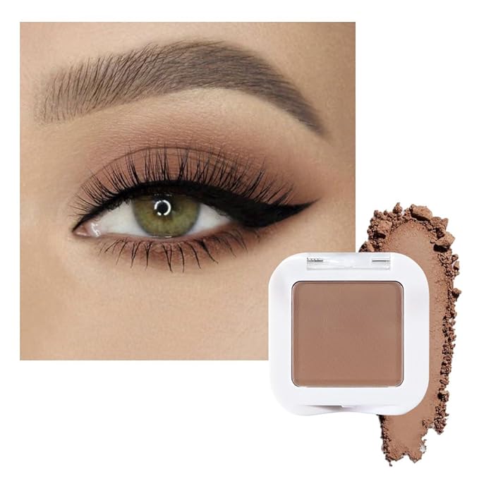 evpct Matte Rosy Brown Eye Shadow Palette Makeup for Older Women, Brown Cream Eyeshadow Palette Single for Older Women Matte, Monochrome Natural High Pigment Waterproof Mini Eyeshadow Sombra Para Ojos