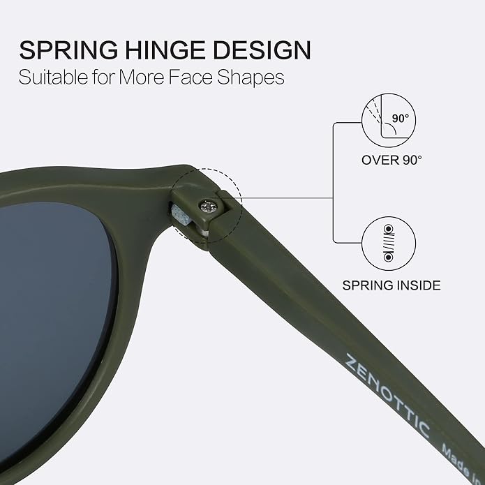 ZENOTTIC Polarized Round Sunglasses, Stylish Sunglasses for Men and Women Retro Classic, Multi-Style Selection