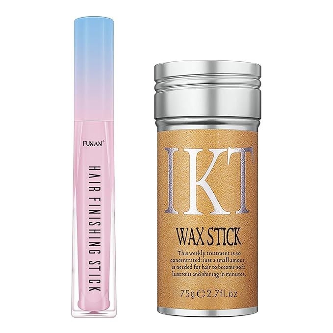 2 Pcs Hair Wax Stick,Hair Finishing Stick for Edge Control,Wax Stick for Flyaway,Edge Frizz Baby Hairs Control,Slick Back Hair,Not-Greasy