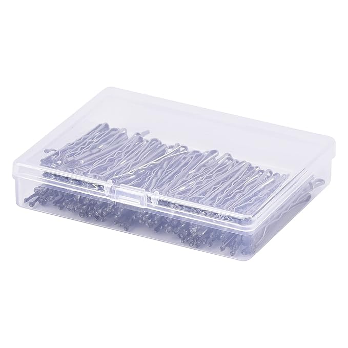 MORGLES Silver Bobby Pins for Gray Hair 120PCS 2Inches Hair Pins for Women with Box
