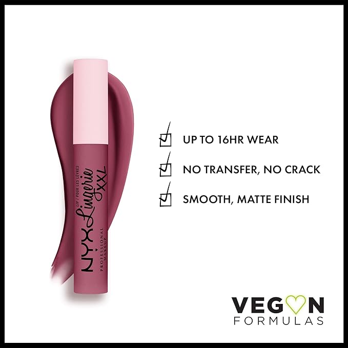 NYX PROFESSIONAL MAKEUP Lip Lingerie XXL Matte Liquid Lipstick - Unlaced (Cool Toned Dusty Rose)