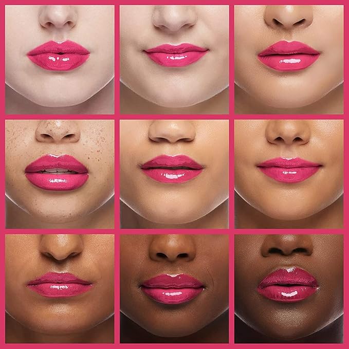 2PCS Hydrating Lip Glow Oil, Lip Oil Gloss Transparent Toot Tinted Nourishing Long Lasting Repairing Lightening Lip Lines (CHERRY) 0.2 OZ