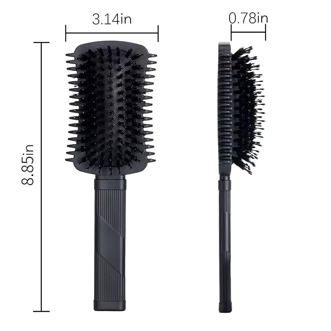 Curly Hair Brush Defining, Volume Curl Defining Brush for Detangling Shaping and Styling Women's Curls to Reduce Pulling (Black 1PC)