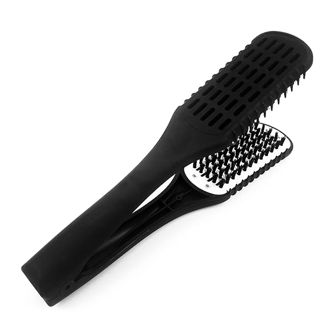 Aethland Boar Bristles Clamp Brush, Double-Sided for Straightening, Detangling, and Styling Hair