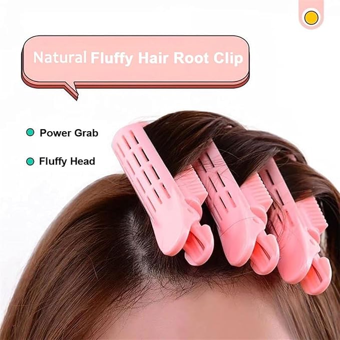 5Pcs Pink Volumizing Hair Root Clip Natural Fluffy Hair Root Clip, Volume Hair Curler Clip Diy Curler Fluffy Clamps Rollers Hair, Hair Rollers, Styling Tools and Appliances for Women