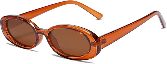 VANLINKER Polarized Retro Oval Sunglasses for Women and Men Small 90s Style VL9580