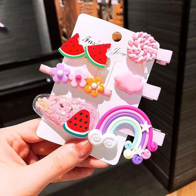 786 pcs Girls Hair Clip Tie Set Toddler Kids Accessories for Clips Colorful Ponytail Holders Rubber Bands
