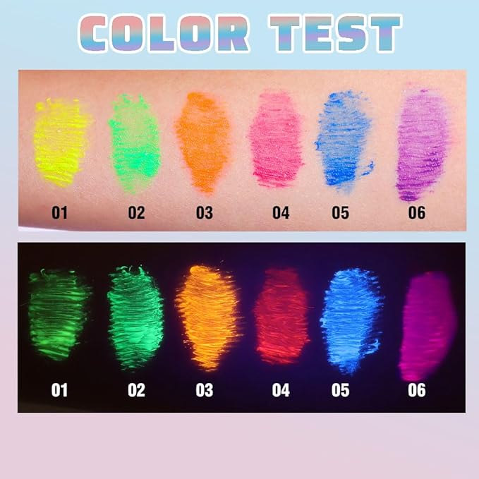 2 Colored Mascara for Eyelashes Set,Red Purple Halloween Fluorescent Colorful Waterproof Long lasting Charming Voluminous Mascara for Women Cruelty Free Vegan Eye Makeup (04# Red &06# Purple)