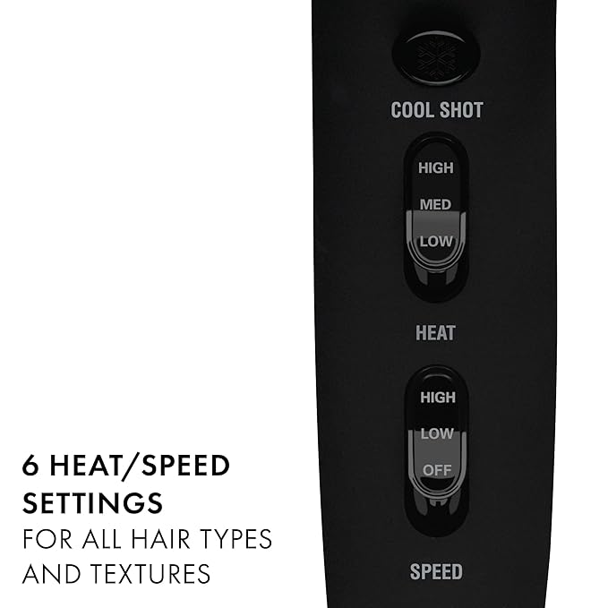 HOT TOOLS Professional Rainbow Turbo Ceramic Hair Dryer | Less Frizz, for Shiny, Healthy-Looking Hair | Powerful and Quiet Blowouts for Fast & Easy Styling (1875 Watts)