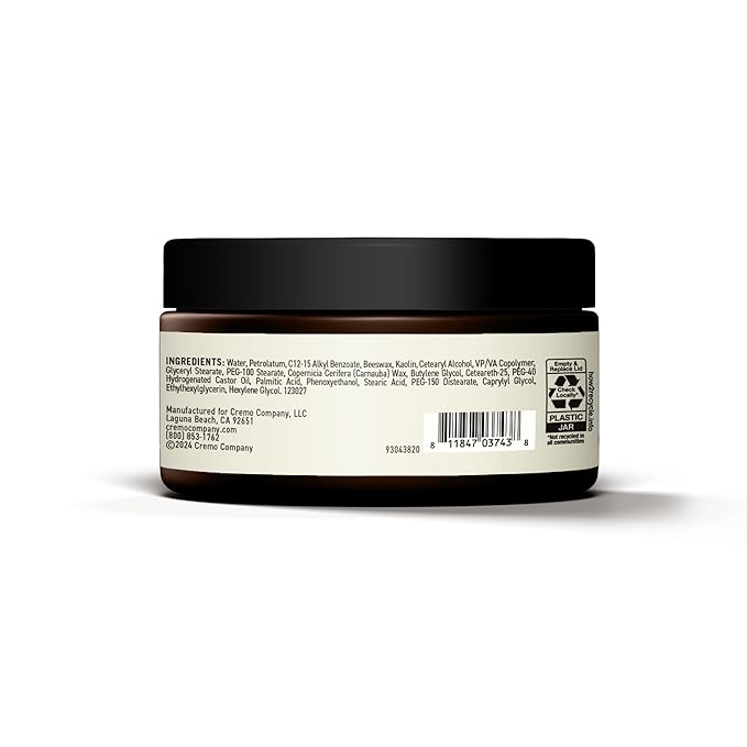 Cremo Mens Hair Clay, Premium Barber Grade Sculpting Clay for Hair Styling, High Hold, Matte Finish, 4 Oz
