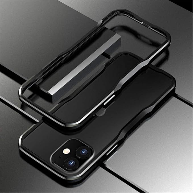 HENGHUI iPhone 13 Pro Aluminum Bumpers Bumper Case Metal Frame Bumper Cover Shock Absorbent Slim Cool Design (13Pro, Black)