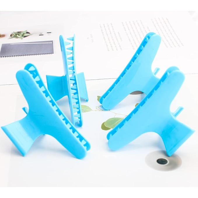 Ondder 12 Pack Butterfly Hair Clamps Claw Clips Salon Pro Section Clip for Styling, Sectioning, Cutting, Coloring Hair Clips Hairdressing Salon Tool Hair Accessories for Women Girls