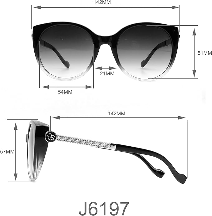 Jessica Simpson Womens J5012 Retro Cat Eye Sunglasses With Uv400 Protection