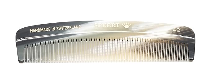42 Horn-Inspired Hair Comb, Beige Grey, Women/Men, Small/Large, All Hair Types
