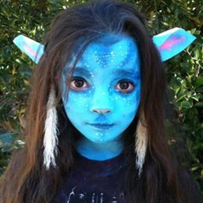 Mysense Light Blue Face Body Paint Stick, Blue Eye Black Stick for Football Baseball Softball, Cream Blendable Facepaint for Corpse Bride Sally Face Halloween Costume SFX Cosplay Makeup