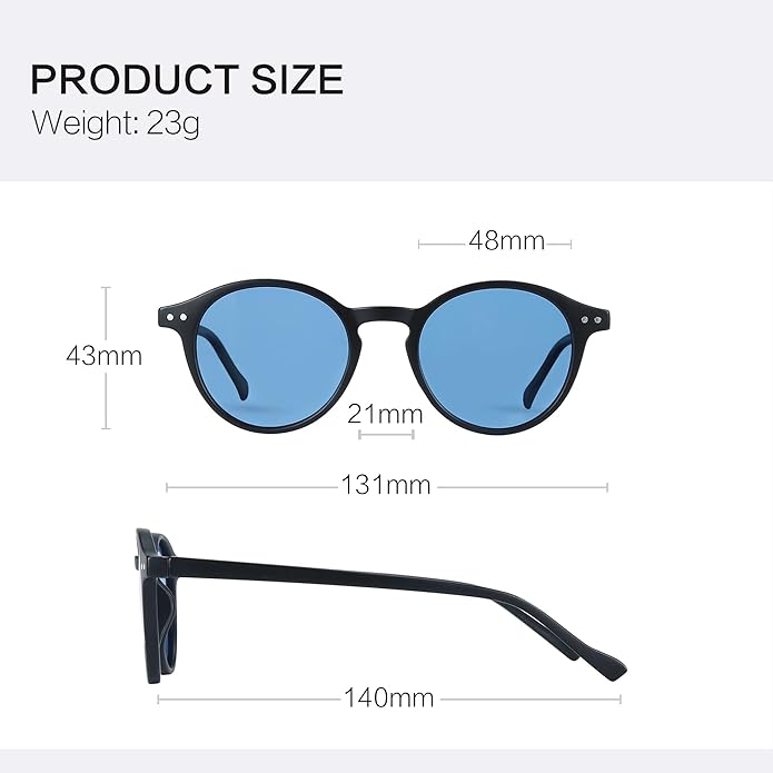 ZENOTTIC Polarized Round Sunglasses, Stylish Sunglasses for Men and Women Retro Classic, Multi-Style Selection